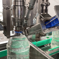 Machine de remplissage, de bouchage et d'emballage entièrement automatique pour bouteilles d'eau pure de 5 L avec commande PLC