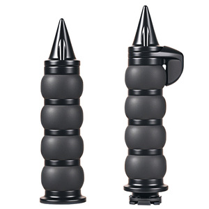 Stainless Steel Anti-Slip Right Handlebar Throttle Sleeve 25mm Vintage Modified Pointed <b>Grip</b> Off-Road <b>Motorcycle</b> Body - Product Image 5