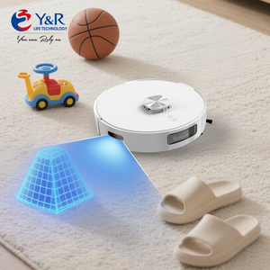 หุ่นยนต์ดูดฝุ่นอุตสาหกรรมแบบทำความสะอาดตัวเอง ระบบนำทาง LDS พร้อมฟังก์ชั่นถูพื้น แรงดูด 3700Pa ควบคุมผ่านแอพ Wifi และรีโมท - Product Image 5