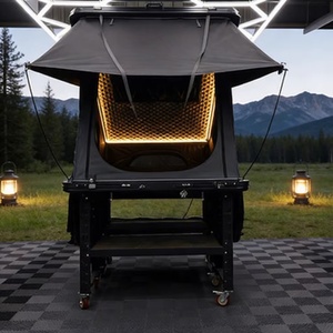 Tente de toit rigide de luxe pour 4-5 personnes, tente de toit rigide en aluminium automatique à une pièce pour 4 personnes avec auvent annexe - Product Image 1