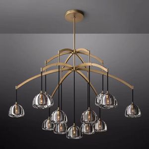 Modern All Copper Crystal Chandelier E27 Led <b>Lighting</b> For Villa Living Room Dining Room And Lounge Area - Product Image 2