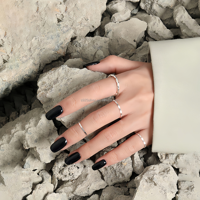 New Arrival Perosinalized Wholesale Jewelry 925 Sterling Silver Special Textured Open Ring Adjustable Jewelry for Women