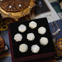 Accessoires de bijoux en nacre OUSIBEI, perles en vrac en forme de rose