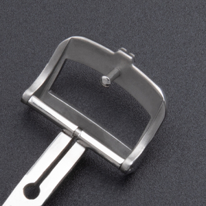 Boucle déployante en acier inoxydable argenté de 18 mm pour fermoir JAEGER, pour <span class=keywords><strong>montre</strong></span>, fermoir papillon, bracelet en caoutchouc ou en cuir - Product Image 6