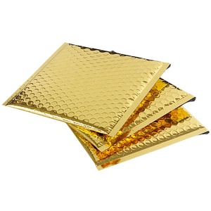 <span class=keywords><strong>Sobres</strong></span> acolchados de poliéster dorado con logotipo impreso personalizado, bolsa de mensajería de embalaje - Product Image 2
