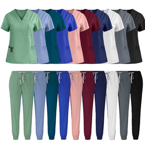 Divisa Medica a Maniche Corte all'Ingrosso, Uniforme per Medici, Camice Chirurgico, Abbigliamento da Lavoro per Estetiste, Uniforme Elastica ad Asciugatura Rapida per Uomini e Donne - Product Image 1