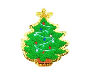 แพทช์ปักลายต้นคริสต์มาสขอบกลิตเตอร์แบบรีดติด  คอลเลคชั่นขนาดใหญ่ - Product Image 5