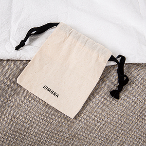 Pochette cadeau pour bijoux <span class=keywords><strong>en</strong></span> coton biologique et lin, biodégradable et recyclable, avec cordon de serrage - Product Image 5