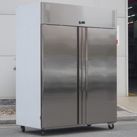 Réfrigérateur Industriel de Restaurant Vertical, Réfrigérateur Commercial à Double Porte, Deux Congélateurs à Double Porte, Frigo