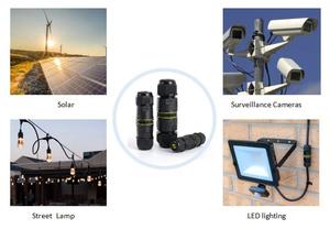 Đầu Nối Chống Nước M20 Nylon 2 Chân IP68 Đầu Nối Dây Điện Bằng Nhựa Nối Nhanh Loại T Điện Áp Thấp Dùng Cho Chiếu Sáng Ngoài Trời - Product Image 2