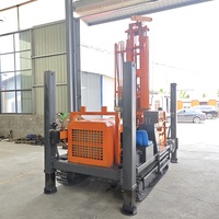 Foreuse de puits DTH portable 300m de profondeur avec moteur, pompe et boîte de vitesses pour forage de puits d'eau, mobilité sur chenilles élevée