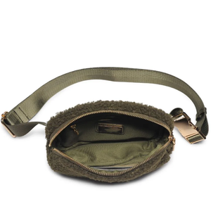 Qetesh Sherpa tas sabuk Fashion persegi Runner's derek membawa cara tas pinggang dengan tali selempang tubuh untuk wanita dan pria - Product Image 6