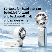 Ventilador Turbo Portátil de Mano con Enfriador de Hielo, Ventilador Personal Recargable, Mini Ventilador de Mano Pequeño para Viajes, Exteriores, Hogar y Oficina