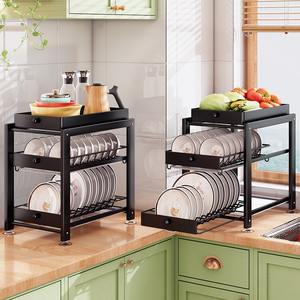 Escurridor de Platos Moderno con Bandeja Extraíble Ajustable, Almacenamiento para Encimera, para Platos y Tazones, Organización de Cocina - Product Image 5