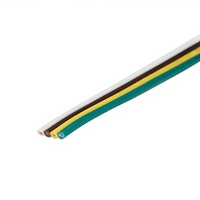 Harnais de câblage plat personnalisé 4 broches 18 AWG isolé PVC 4 conducteurs pour remorque, conducteur en cuivre 12 V, longueur 100 m