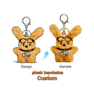 Плюшевые игрушки на заказ для корпоративных подарков, оптовые миниатюрные милые плюшевые брелоки в виде животных - Product Image 4