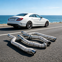 Tuyaux d'échappement en acier inoxydable YT 304 pour Mercedes Benz W218 CLS63 5.5T avec isolation thermique et bouclier thermique