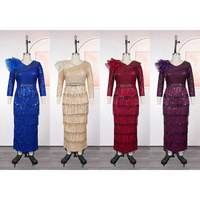 Robe pour femme H&D S10766, nouveau style, élégante, pour les fêtes, robes décontractées avec ceinture à paillettes