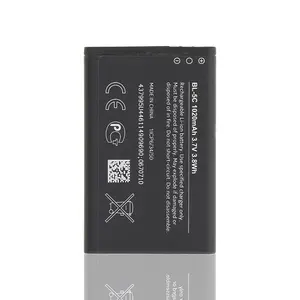 1020mAh BL-5C C2-01 2700 2610 3100 3120 3650 5130 6030 battery for-Nokia C2-01 battery