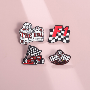 Racing Car Winners Bandera Broche Esmalte Pins Creative the HELL I WON'T Metal Broches Mochila Solapa Insignias Decorar Joyería Regalos - Product Image 3