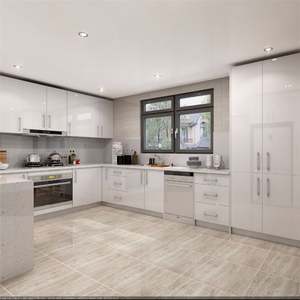 Ensemble d'armoires de cuisine modulaires écologiques Zensinc 2024, bois brillant pour projet résidentiel, design de cuisine moderne - Product Image 6