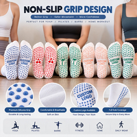Chaussettes de Pilates personnalisées OEM, chaussettes de fitness en coton à compression pour Halloween, chaussettes de yoga antidérapantes avec logo personnalisé