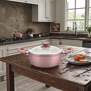 Batterie de cuisine moderne série rose <span class=keywords><strong>Pcs7</strong></span> revêtement antiadhésif en aluminium et en métal - Product Image 5