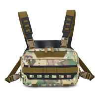 Sac de poitrine tactique multifonctionnel pour hommes, imperméable, pochette Molle EDC, sac de chasse et de camping en plein air, sac bandoulière réglable