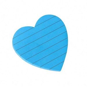 8 Colors Fluorescent Heart-Shaped Self-Adhesive <b>Memo</b> <b>Pads</b> 76*76mm Size School Supplies Stationery Line Design Back-to-School - Product Image 3