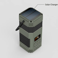 Radio Solar de Manivela con Resistencia al Agua IPX5, AM/FM/NOAA, Linterna SOS y Banco de Energía de 5000mAh