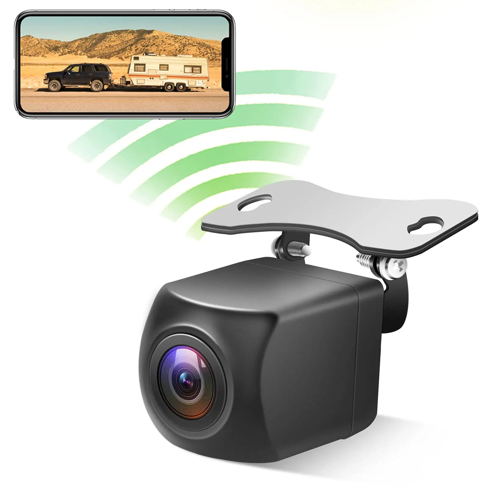 720P Wide Angle IP67 Waterproof Wireless Rear View Reverse Car Bus Backup Camera With IOS/Android App