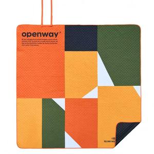 เสื่อปิกนิกกลางแจ้งรูปสี่เหลี่ยมผืนผ้ากันน้ำลายแมวสีสันสดใส ดีไซน์สีสันตัดกัน ใช้ได้ทุกฤดู น้ำหนักเบา พกพาสะดวก - Product Image 4