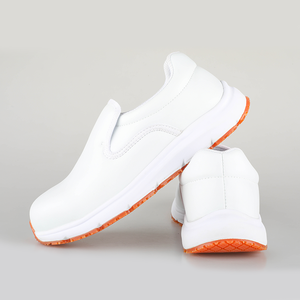 Zapatos de clínica médica de enfermería para hombre, <span class=keywords><strong>calzado</strong></span> ortopédico de cuero blanco para Hospital, zuecos de Chef SM005, gran oferta - Product Image 2