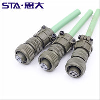 UNF 5-28-24 10-4S 2-دبوس أنثى 2-دبوس تسخير الأسلاك BNC Overmolded لأحجام الاستشعار CTC AC203 5-28-24 UNF 10-4S