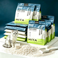 Litière pour chat biodégradable à base de manioc, agglomération rapide, faible poussière, absorption des odeurs, hautement absorbante, à base de plantes, non parfumée, parfumée, sable pour chat