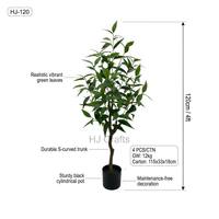 Árbol de Eucalipto Artificial de Plástico de 1.2m, Hojas Largas de 6 pies, Planta Verde Ecológica para Interiores, Hogar, Bodas, Cafés, Restaurantes, Venta al Por Mayor