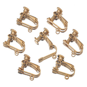 Screw Back Clip on <b>Earrings</b> | 18K PVD Gold Plated Stainless Steel U Shape Ear Clips for DIY Non <b>Pierced</b> Jewelry Making - Product Image 2