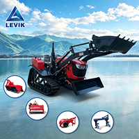 Mini tracteur chenillé polyvalent à bas prix, machine agricole de 50 CV pour la culture des petites exploitations et des champs