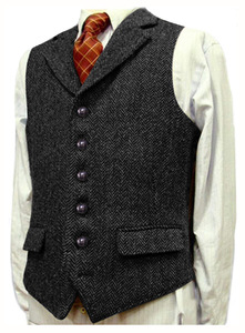 Gilet décontracté en coton bordeaux coupe ajustée en <span class=keywords><strong>tweed</strong></span> de laine pour <span class=keywords><strong>homme</strong></span>, <span class=keywords><strong>blazer</strong></span> marron pour mariage et marié - Product Image 4