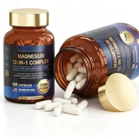Capsules de glycinate de magnésium, complément alimentaire à base de plantes pour le sommeil, capsules de bisglycinate de magnésium pur, soutien immunitaire au magnésium