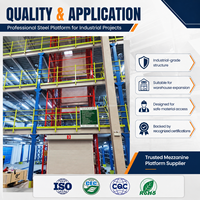 Plateforme en acier pour entrepôt, solution de stockage robuste, rayonnage de grande capacité, protection contre la corrosion, certifié ISO9001, gain de place