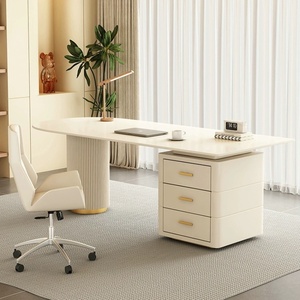 Escritorio de recepción de lujo moderno para salón de belleza en casa diseño Simple Boss Escritorio de ordenador tablero de roca estilo melamina hecho piedra duradera - Product Image 2