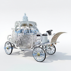 Carruaje de Boda Eléctrico Blanco Europeo, Elegante, Estilo Princesa, Diseño de Calabaza, Venta Directa de Fábrica - Product Image 1