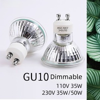 Ampoule halogène GU10 MR16 MR11 WAX 110V 230V 12V 35W 50W UVA pour reptiles, chauffage, verre de quartz, filament de tungstène, dimmable