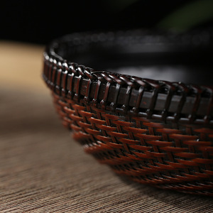 Handmade Bamboo Woven Water Jug Round Chinese Style <b>Tea</b> Tray Eco Friendly <b>Tea</b> <b>Set</b> Base - Product Image 5