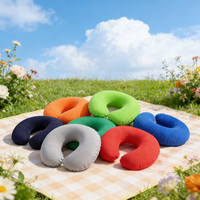 Oreiller cervical en mousse à mémoire de forme de haute qualité, tricoté, portable, coussin de voyage pour dormir, camping, allaitement, voiture, avion