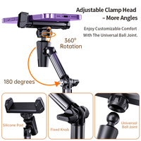 Support de Téléphone Professionnel Boneruy T10 Réglable à 360° pour Diffusion en Direct, Trépied Robuste avec Base Épaissie