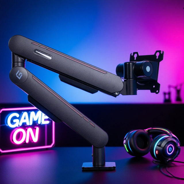 Single Monitor Mount Arm Ergonomics Flexible Positioning Sturdy Construction VESA Monitor Mount for 27-49 Inch Computer Screens