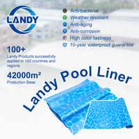 Landy Blue PVC Pool Liners, résistants aux algues, anti-UV, liner de piscine pour conteneurs maritimes, pour piscines.
