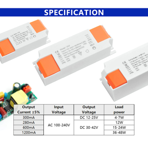 Alimentation du pilote <span class=keywords><strong>LED</strong></span> 280mA 300mA 600mA 1200mA <span class=keywords><strong>transformateur</strong></span> de courant Constant 100-240V AC à DC <span class=keywords><strong>12V</strong></span>-42V convertisseur boîtier en plastique - Product Image 6